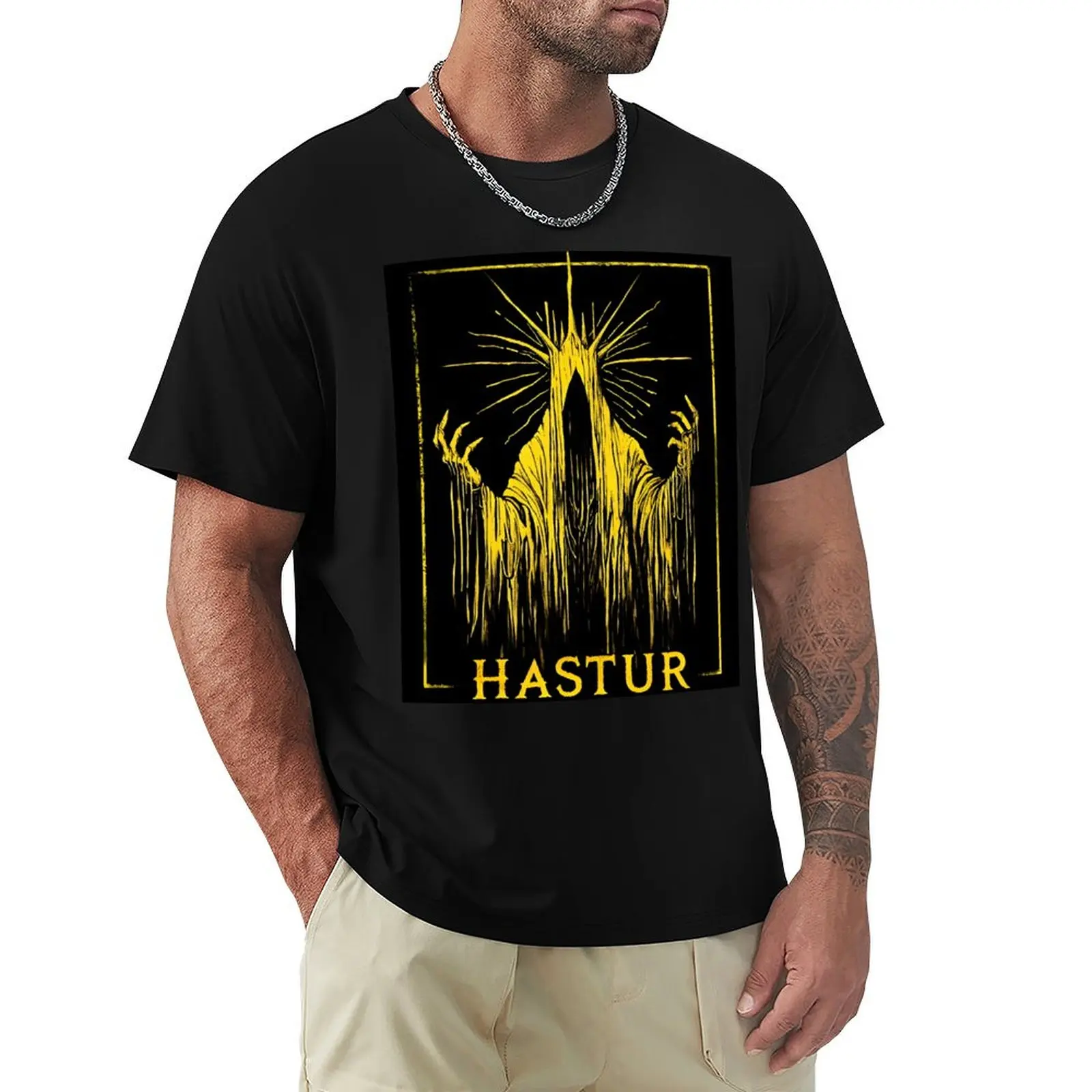 Hastur: The King in Yellow T-Shirt cotton man t-shirts vintage t shirts heavy weight t shirts for men
Hastur: The King in Yellow T-Shirt cotton man t-shirts vintage t shirts heavy weight t shirts for men
