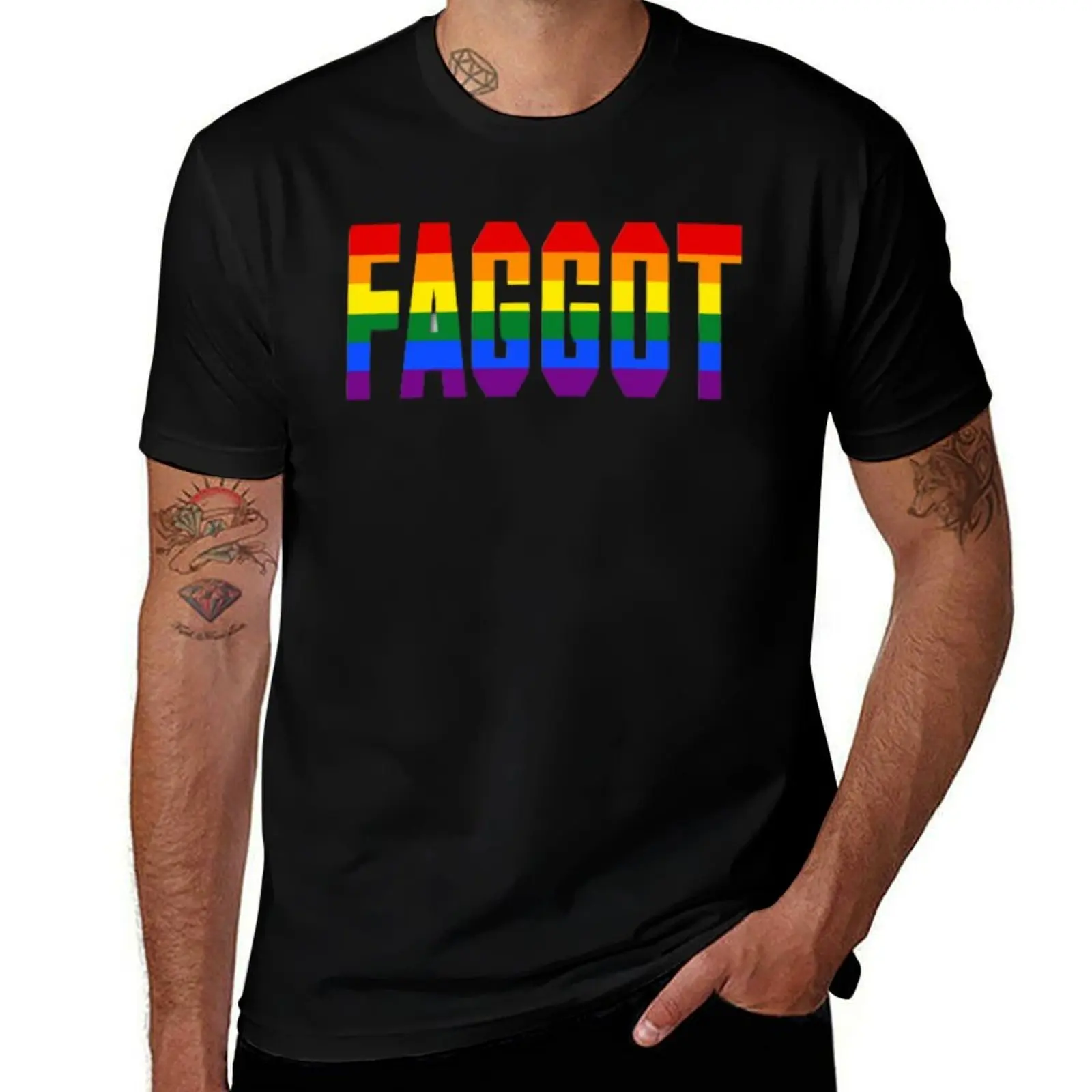 FAGGOT LOVE IS HUMAN T-Shirt Casual Loose Fit Short Sleeve T-Shirt
FAGGOT LOVE IS HUMAN T-Shirt Casual Loose Fit Short Sleeve T-Shirt