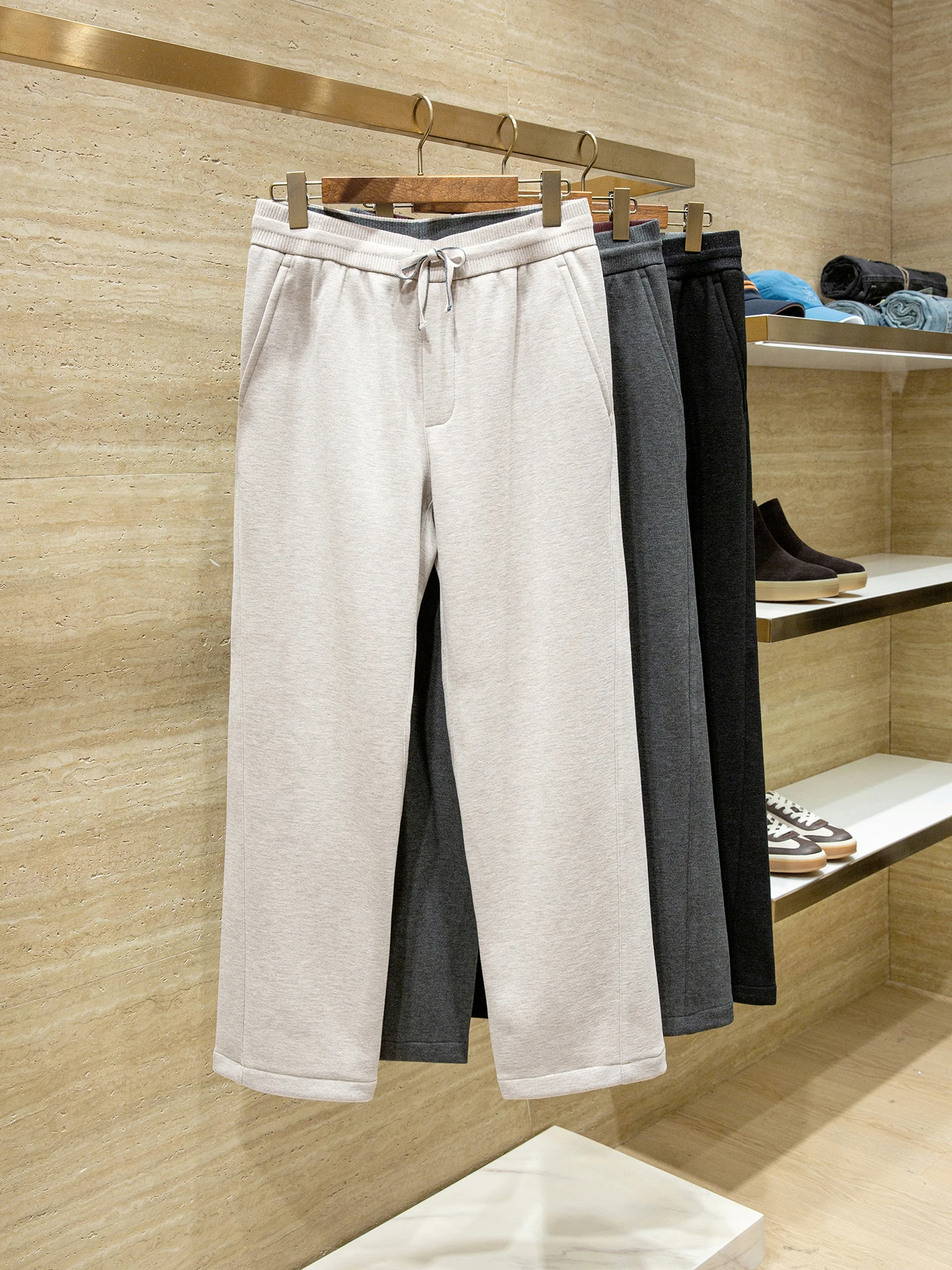 Acetate Wool Blend Fce Lined Straight Leg Casual Pants Men's Contrast Color Ribbing Warmth Comfortable Straight Cut Trousers
Acetate Wool Blend Fce Lined Straight Leg Casual Pants Men's Contrast Color Ribbing Warmth Comfortable Straight Cut Trousers