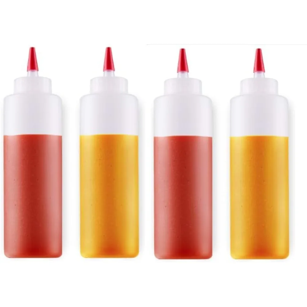 20PCS Refillable Squeeze Bottle with Red Cap for Kitchen Drawing Cake Decoration Leak-Proof Condiment Container for Multiple Use
20PCS Refillable Squeeze Bottle with Red Cap for Kitchen Drawing Cake Decoration Leak-Proof Condiment Container for Multiple Use