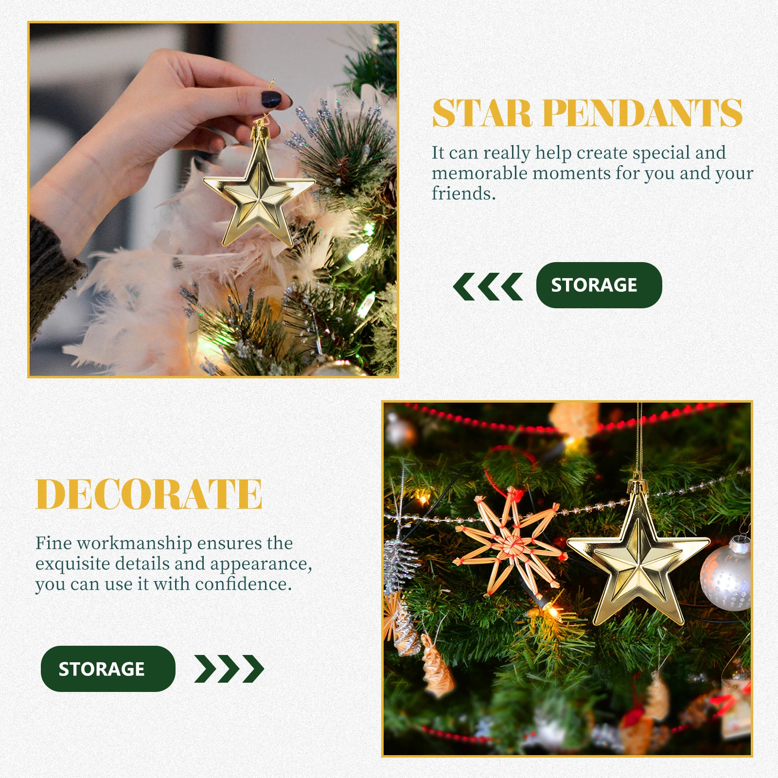 12Pcs Romantic Star Pendants Festive Home Decor Hanging Ornament for Xmas Tree Party Event Photo Prop Decoration
12Pcs Romantic Star Pendants Festive Home Decor Hanging Ornament for Xmas Tree Party Event Photo Prop Decoration