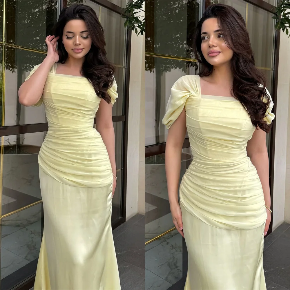Customized High Quality Yellow Satin Evening Dress Modern Strapless Homecoming Dresses Temperament Special Occasion Gowns
Customized High Quality Yellow Satin Evening Dress Modern Strapless Homecoming Dresses Temperament Special Occasion Gowns