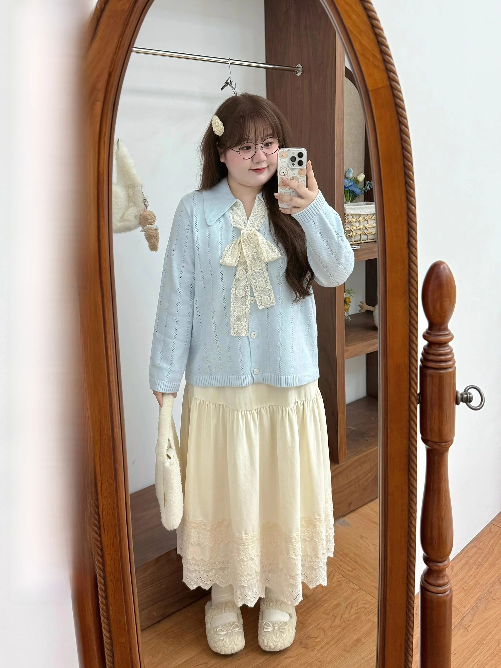 Blue Lace Hollow out Sweet Sle Women's Knitted Sweater Loose Fit Winter New Arrival Big Size Faion Online Exclusive
Blue Lace Hollow out Sweet Sle Women's Knitted Sweater Loose Fit Winter New Arrival Big Size Faion Online Exclusive