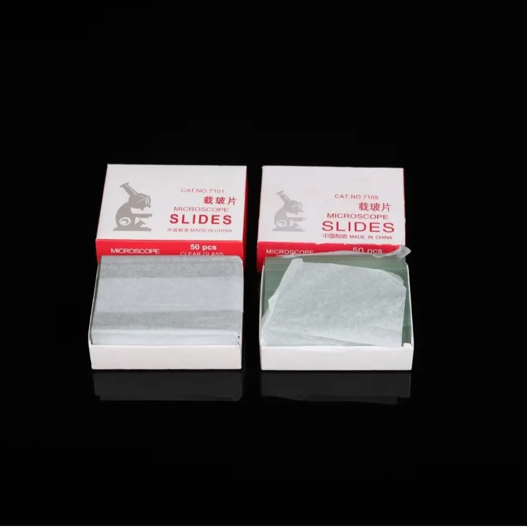 50 pcs/Box Lab Microscope Slides 1mm-1.2mm Thick Glass Slides for Microscope, Clear Glass Ground Edges 1" x 3" Accessories
50 pcs/Box Lab Microscope Slides 1mm-1.2mm Thick Glass Slides for Microscope, Clear Glass Ground Edges 1" x 3" Accessories