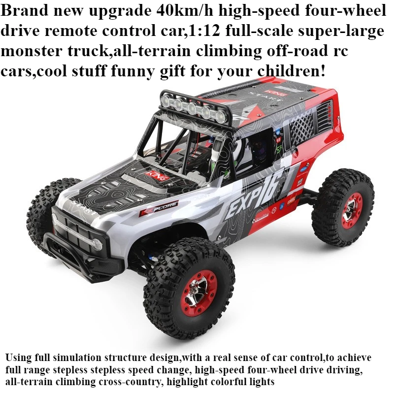 Игрушечный автомобиль Cool Stuff, забавный подарок-обновление, 40 км/ч, высокоскоростной 4WD радиоуправляемый грузовик, 1:12 альпинистских внедорожных радиоуправляемых машин, монстр-грузовик, игрушки для детей
Игрушечный автомобиль Cool Stuff, забавный подарок-обновление, 40 км/ч, высокоскоростной 4WD радиоуправляемый грузовик, 1:12 альпинистских внедорожных радиоуправляемых машин, монстр-грузовик, игрушки для детей