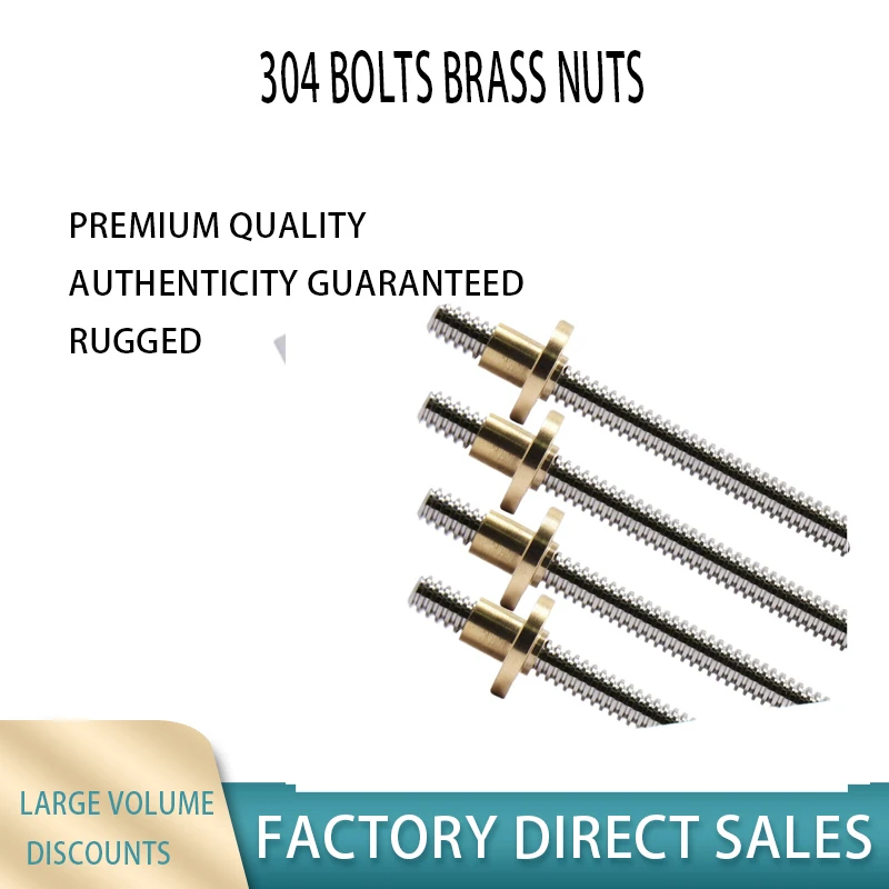 304 Stainless Steel Trapezoidal Rod T8 Lead Screw with Brass Nut for 3D Printer Linear Guides Stepper Motor
304 Stainless Steel Trapezoidal Rod T8 Lead Screw with Brass Nut for 3D Printer Linear Guides Stepper Motor
