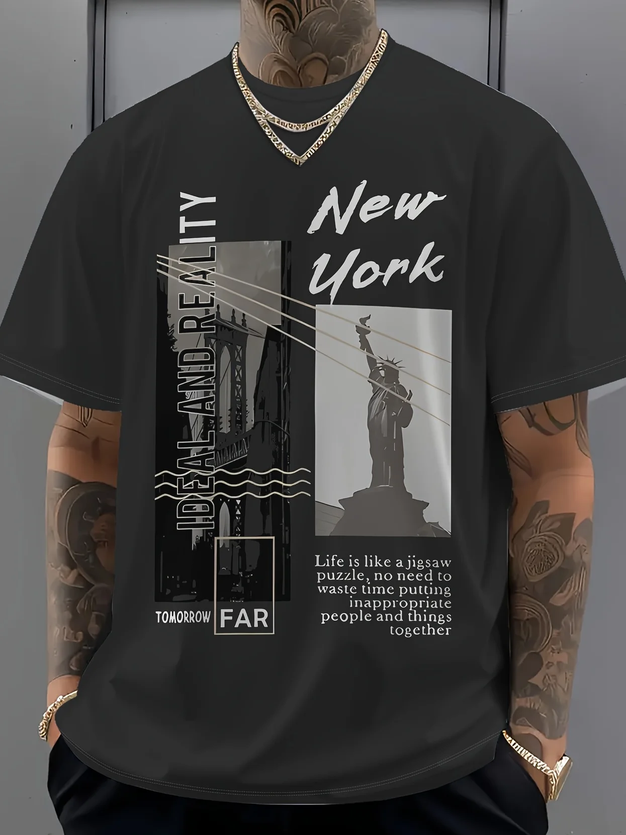 Men's Casual Graphic T Shirt NYC Print Black Polyester Crew Neck Tee for Casual Attire Outdoor Activities Travel
Men's Casual Graphic T Shirt NYC Print Black Polyester Crew Neck Tee for Casual Attire Outdoor Activities Travel