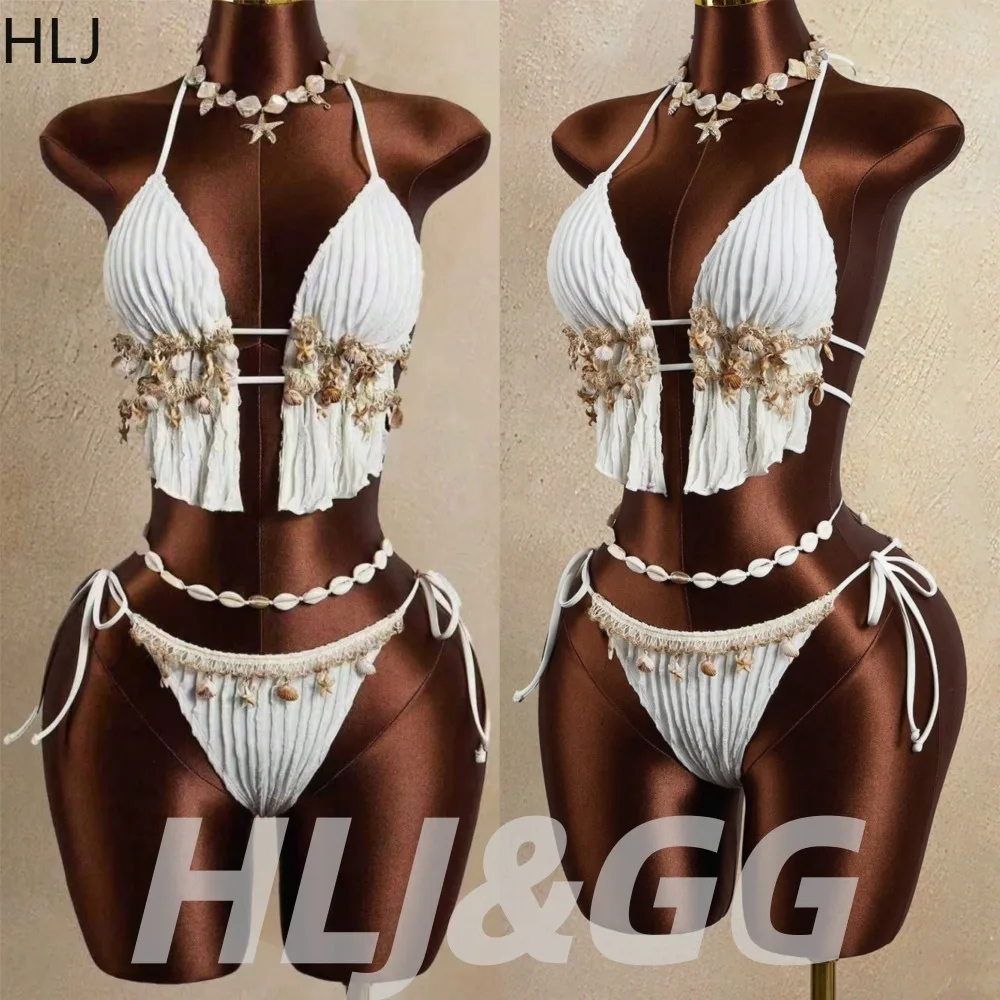 HLJ Spring Summer New Elegant Bandage Patchwork SwimSuits Sleeveless Solid Crop Top +Thong + Bodycon Skirt Female Beachwear 2026
HLJ Spring Summer New Elegant Bandage Patchwork SwimSuits Sleeveless Solid Crop Top +Thong + Bodycon Skirt Female Beachwear 2026