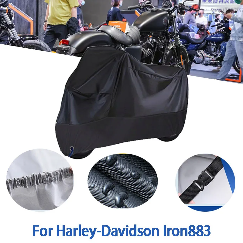 Motorcycle Full Covers For Harley-Davidson Iron883 Car Outdoors Sun Protection Dust No Ear Thickened Oxford Clothcover
Motorcycle Full Covers For Harley-Davidson Iron883 Car Outdoors Sun Protection Dust No Ear Thickened Oxford Clothcover