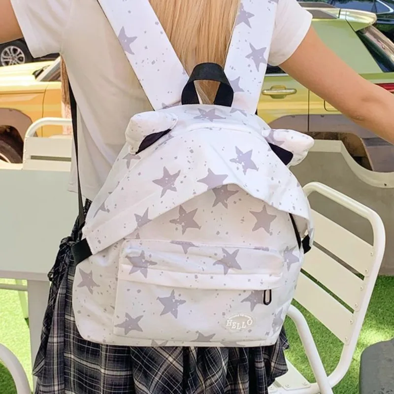 Cute Cat Ear Backpack Simple Printing Multi Style Women's Light Daily Commuting High-capacity Star Spot Zipper Canvas Backpack
Cute Cat Ear Backpack Simple Printing Multi Style Women's Light Daily Commuting High-capacity Star Spot Zipper Canvas Backpack