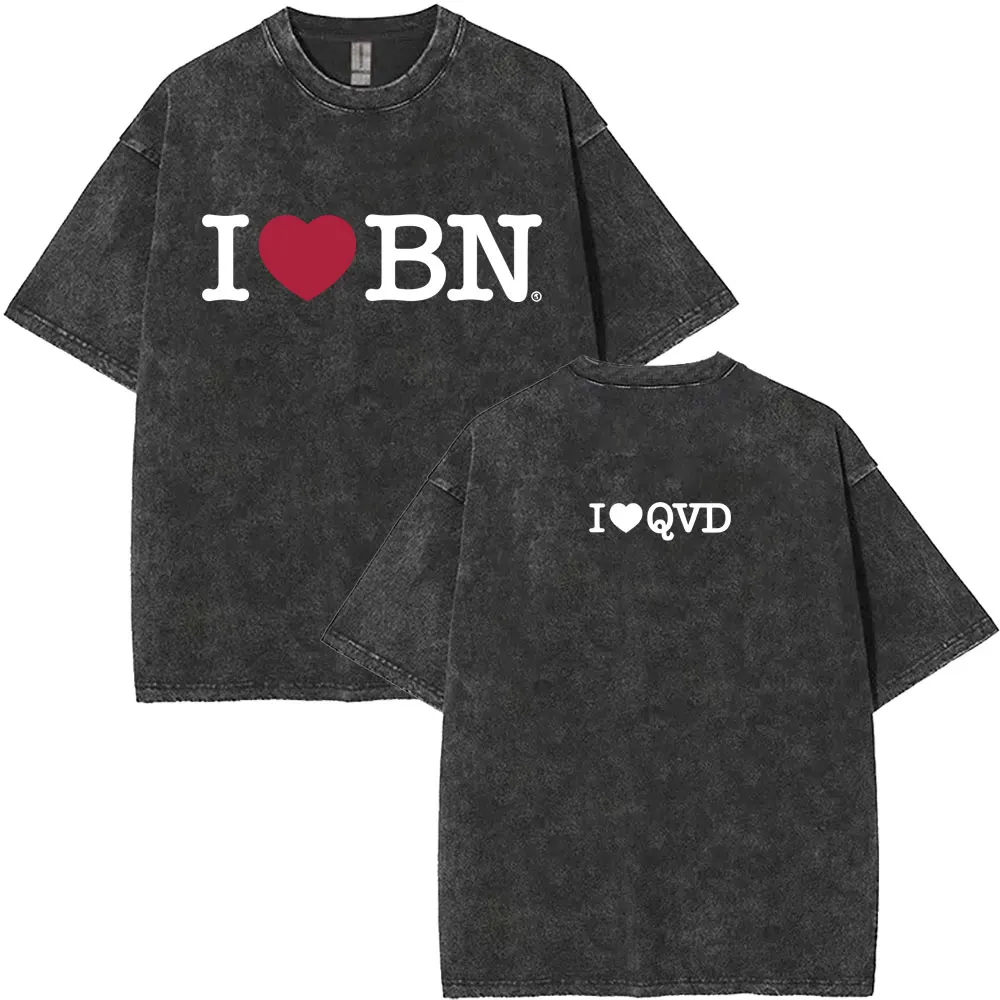 Washed Vintage Rapper Quevedo I LOVE BN T-shirt Men Women Clothing Hip Hop Fashion Trend T-shirts Men's Casual Oversized T Shirt
Washed Vintage Rapper Quevedo I LOVE BN T-shirt Men Women Clothing Hip Hop Fashion Trend T-shirts Men's Casual Oversized T Shirt