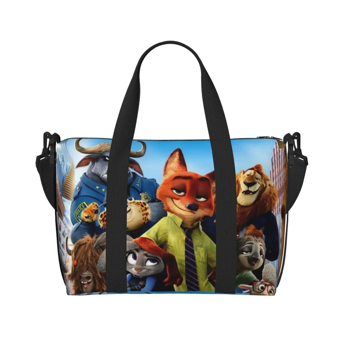 Custom Zootopia Film Beach Tote Bag Women Extra Large Gym Carry On American Animation Travel Shopping Bags 
Custom Zootopia Film Beach Tote Bag Women Extra Large Gym Carry On American Animation Travel Shopping Bags