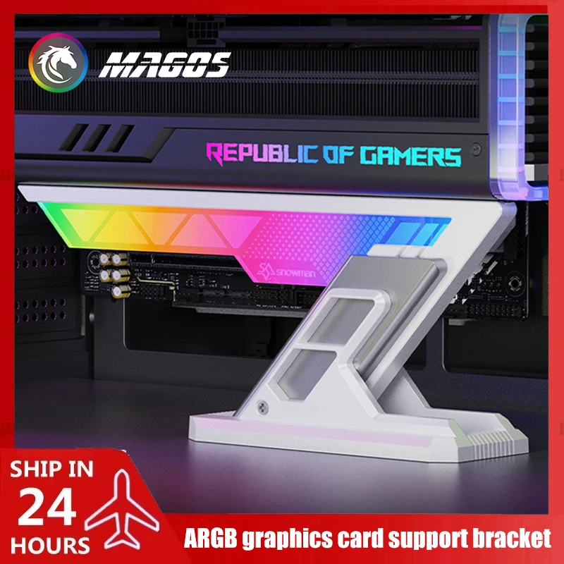 GP-Z Graphics Card Golder 5V ARGB Aluminum Alloy Support Creative Desktop PC Case Magnetic Suction Vertical Mounted Fixed ADJ.
GP-Z Graphics Card Golder 5V ARGB Aluminum Alloy Support Creative Desktop PC Case Magnetic Suction Vertical Mounted Fixed ADJ.