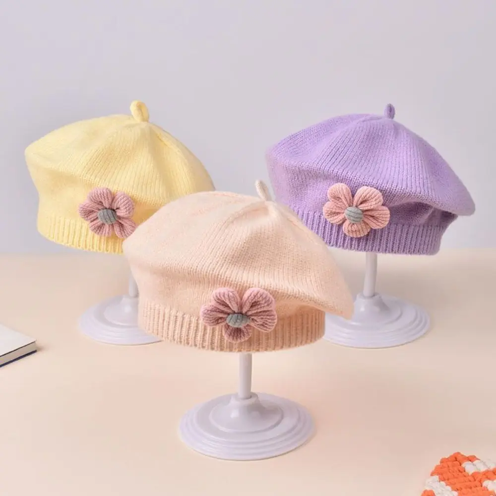 Cute Flower Baby Beret Hat Winter Warm Princess Artist Painter Caps Korean Artist Baby Knitted Hat For Infant Girls
Cute Flower Baby Beret Hat Winter Warm Princess Artist Painter Caps Korean Artist Baby Knitted Hat For Infant Girls