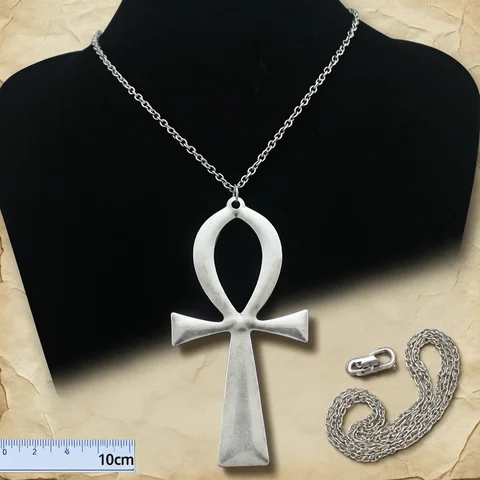 10x5cm Vintage Egyptian Life Big Ankh Cross Pendant Long Chain Necklace Fashion Jewelry Men and Women Accessories Dropshipping