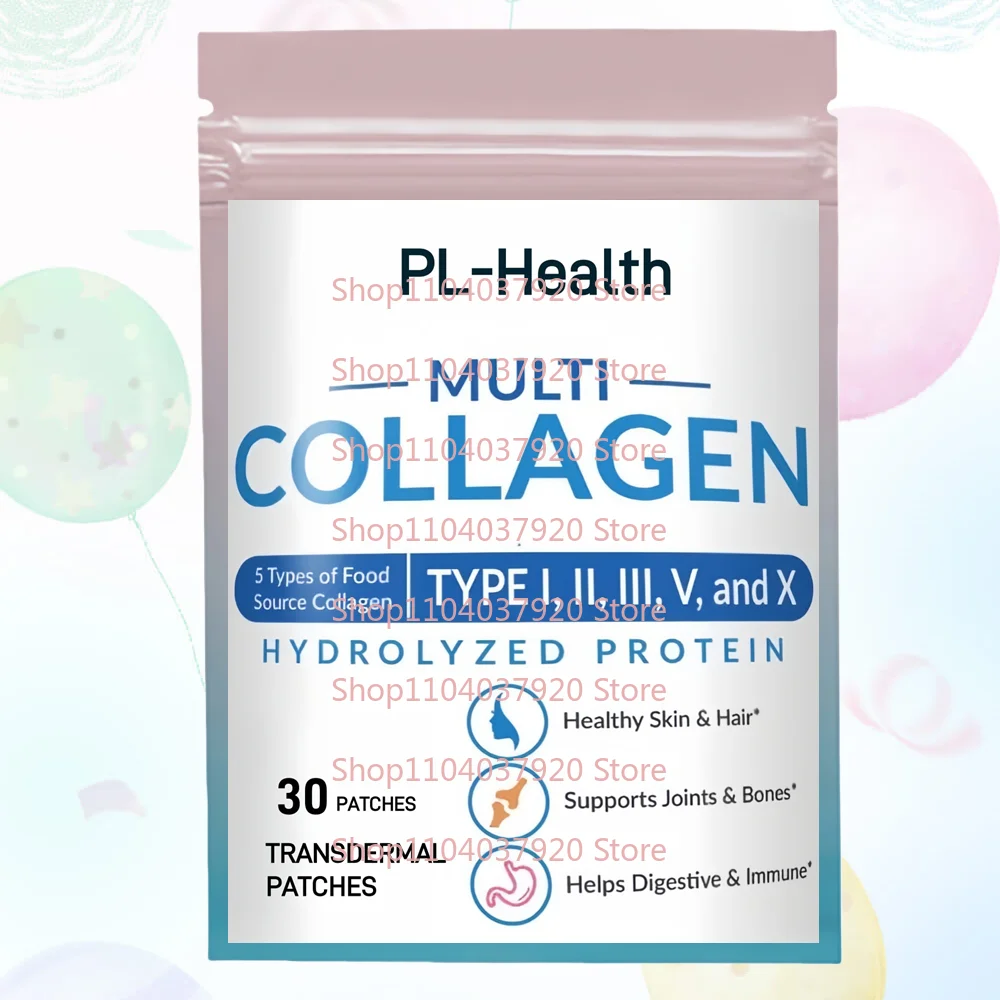 30 Patches Multi Collagen Transdermal Patches Type I, II, III, V & X Collagen - Skin, Hair & Nails Support
30 Patches Multi Collagen Transdermal Patches Type I, II, III, V & X Collagen - Skin, Hair & Nails Support