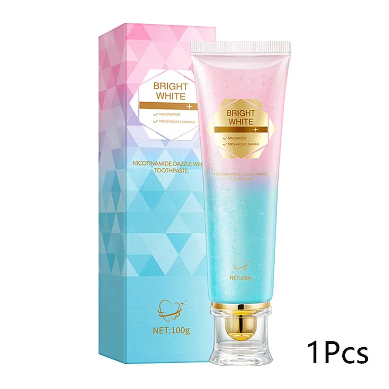 1Pcs Niacinamide Whitening Toothpaste Intensive Whitens Teeth Fresh Breath Remove Tooth Stains Toothpaste for Daily Oral Care
1Pcs Niacinamide Whitening Toothpaste Intensive Whitens Teeth Fresh Breath Remove Tooth Stains Toothpaste for Daily Oral Care