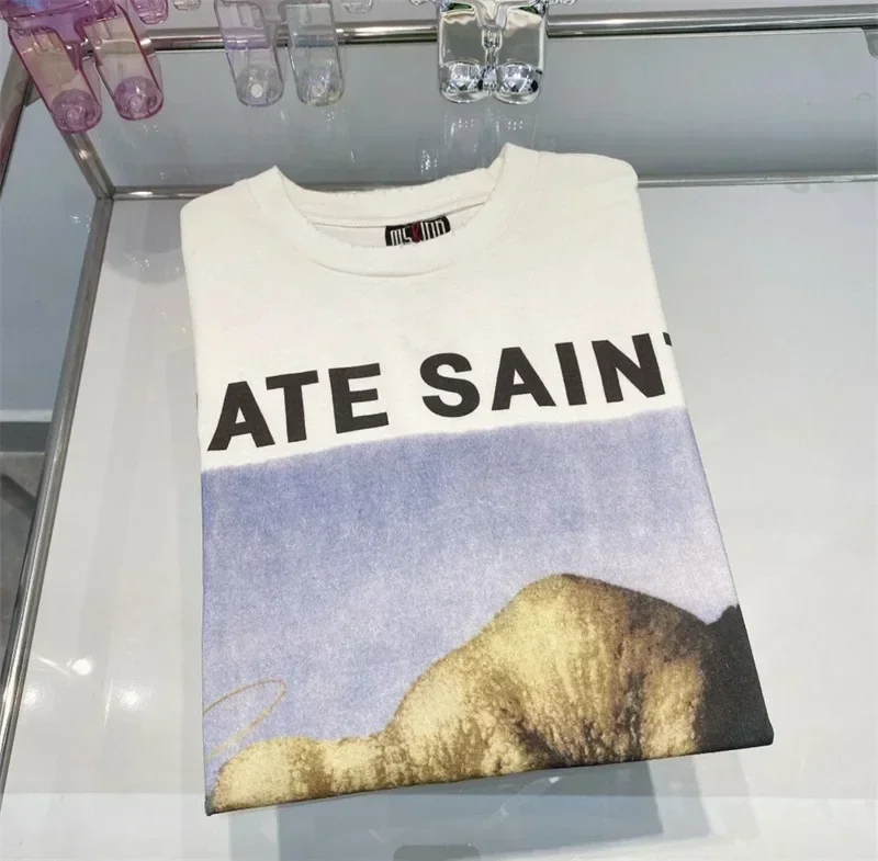 25ss White Pure Cotton SAINT MICHAEL T Shirts For Men Women 1:1 Best Quality Sheep Print Oversized T-Shirts
25ss White Pure Cotton SAINT MICHAEL T Shirts For Men Women 1:1 Best Quality Sheep Print Oversized T-Shirts