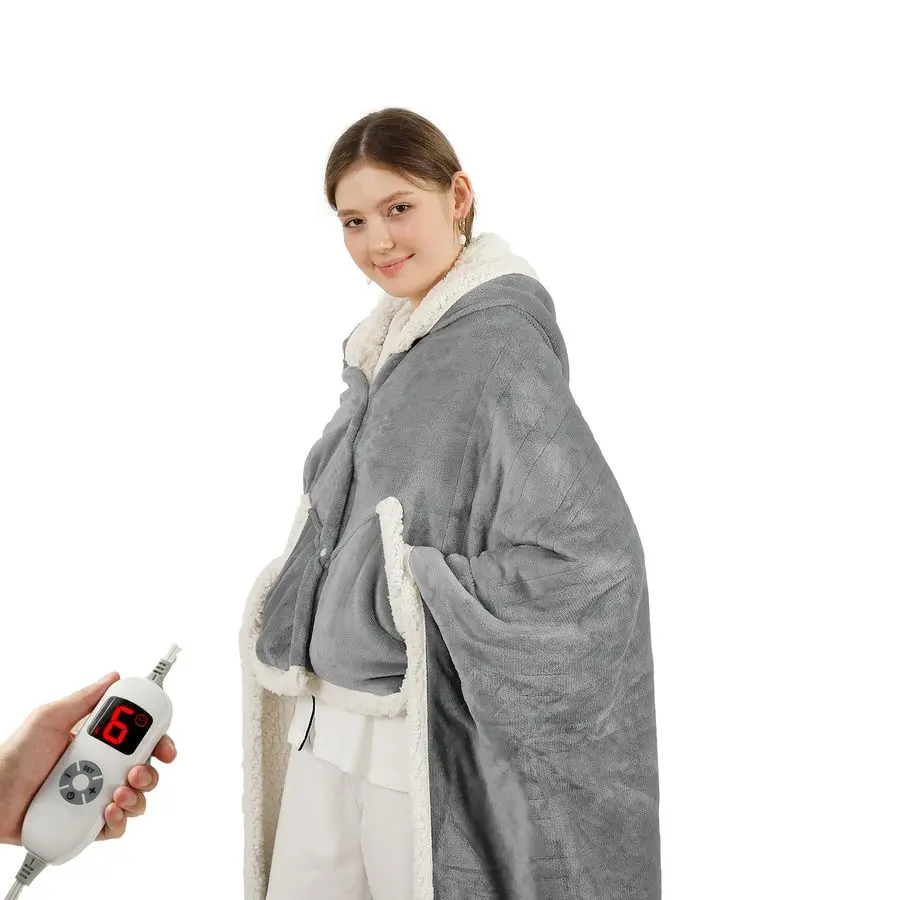 Blanket Wearable Shaw Electric Wrap Poncho Heated Throw Blanket with Hand Pockets, 50 64, 6 Heating Levels amp 14H Timer, Ideal
Blanket Wearable Shaw Electric Wrap Poncho Heated Throw Blanket with Hand Pockets, 50 64, 6 Heating Levels amp 14H Timer, Ideal