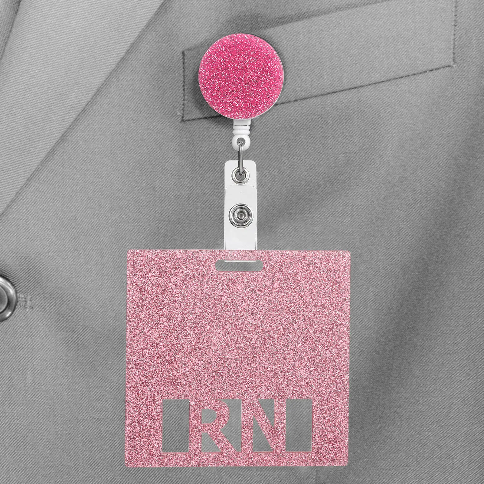 2Pcs Glitter Horizontal Badge Card Premium Acrylic Retractable Reel Buckle Nursing Id Tag for Women Lightweight Vivid
2Pcs Glitter Horizontal Badge Card Premium Acrylic Retractable Reel Buckle Nursing Id Tag for Women Lightweight Vivid