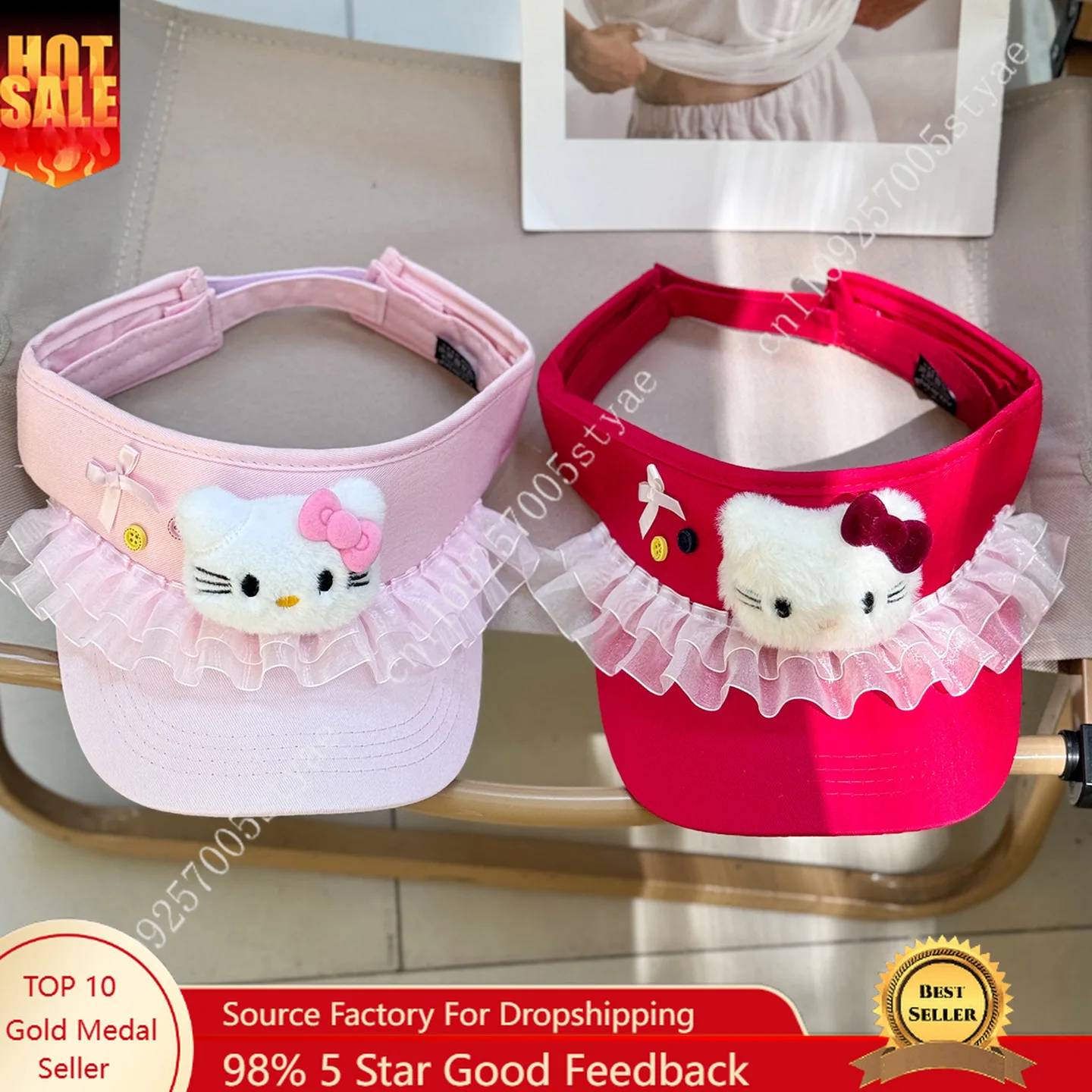 Cotton Hello Kitty Pleated Visor Cap KT Cat Doll Baseball Cap Cycling Summer Sun Hat Children's Hat
Cotton Hello Kitty Pleated Visor Cap KT Cat Doll Baseball Cap Cycling Summer Sun Hat Children's Hat