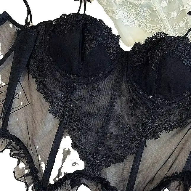 KUCLUT embroidered lace waistcoat bra set underwear suspenders thong shaping soft steel ring gathering lingerie
KUCLUT embroidered lace waistcoat bra set underwear suspenders thong shaping soft steel ring gathering lingerie