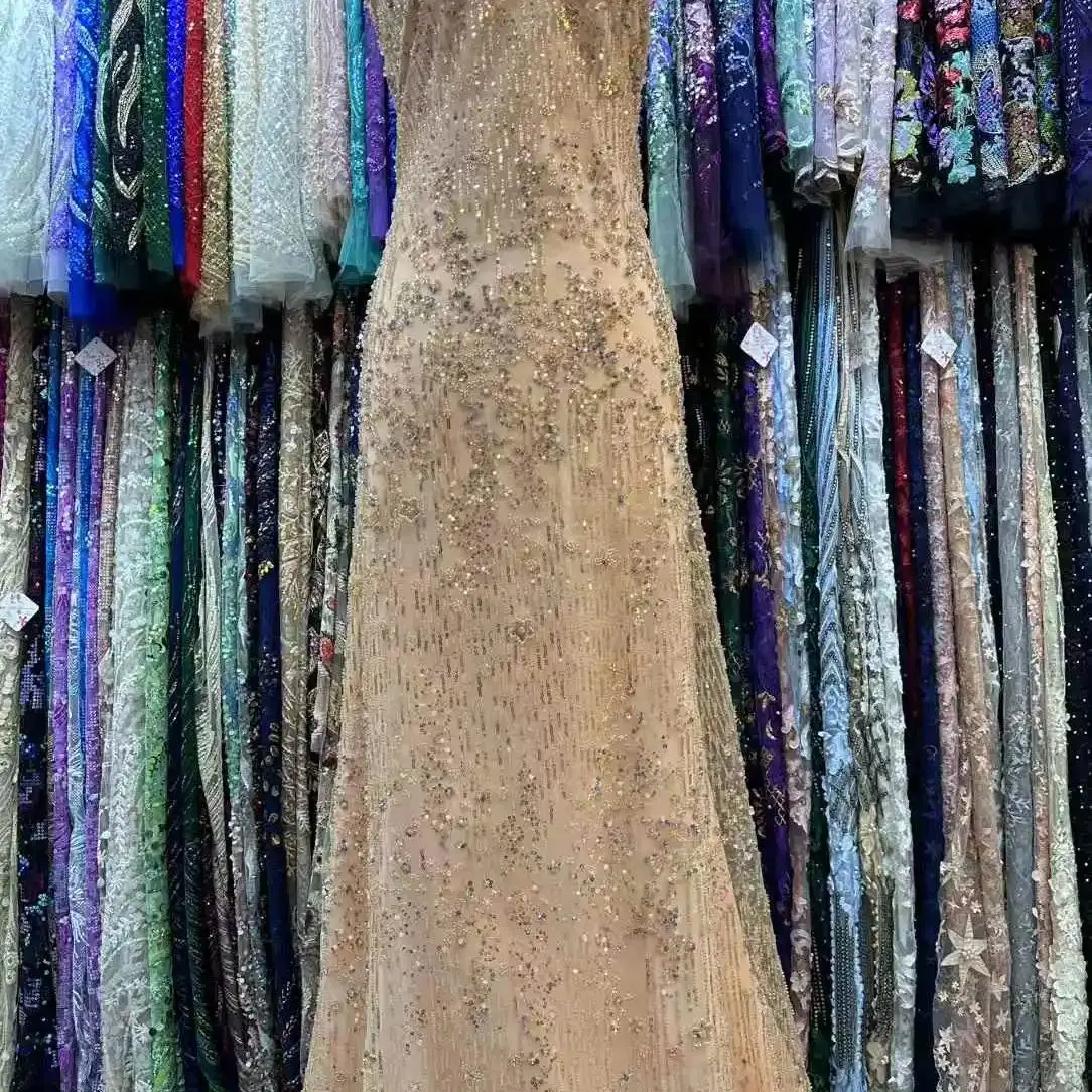 Africa Nigerian Beaded French Mesh Lace With Sequins High Quality 2025 Embroidery Lace Sequins Lace For Wedding Dresses Women
Africa Nigerian Beaded French Mesh Lace With Sequins High Quality 2025 Embroidery Lace Sequins Lace For Wedding Dresses Women
