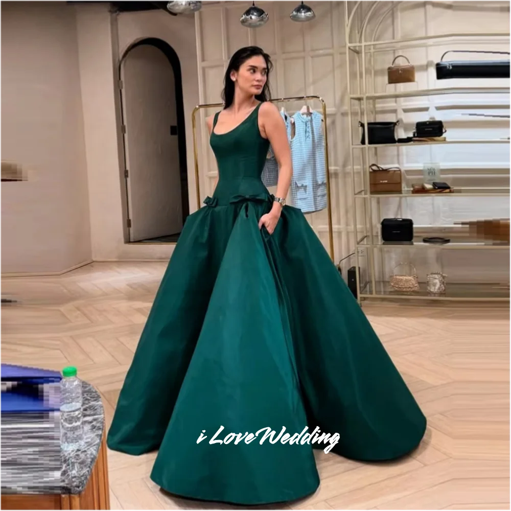 Emerald Green Satin Prom Dress Square Neck Sleeveless Corset Ball Gown Floor-Length Formal Evening Gown Wedding Guest Customized
Emerald Green Satin Prom Dress Square Neck Sleeveless Corset Ball Gown Floor-Length Formal Evening Gown Wedding Guest Customized