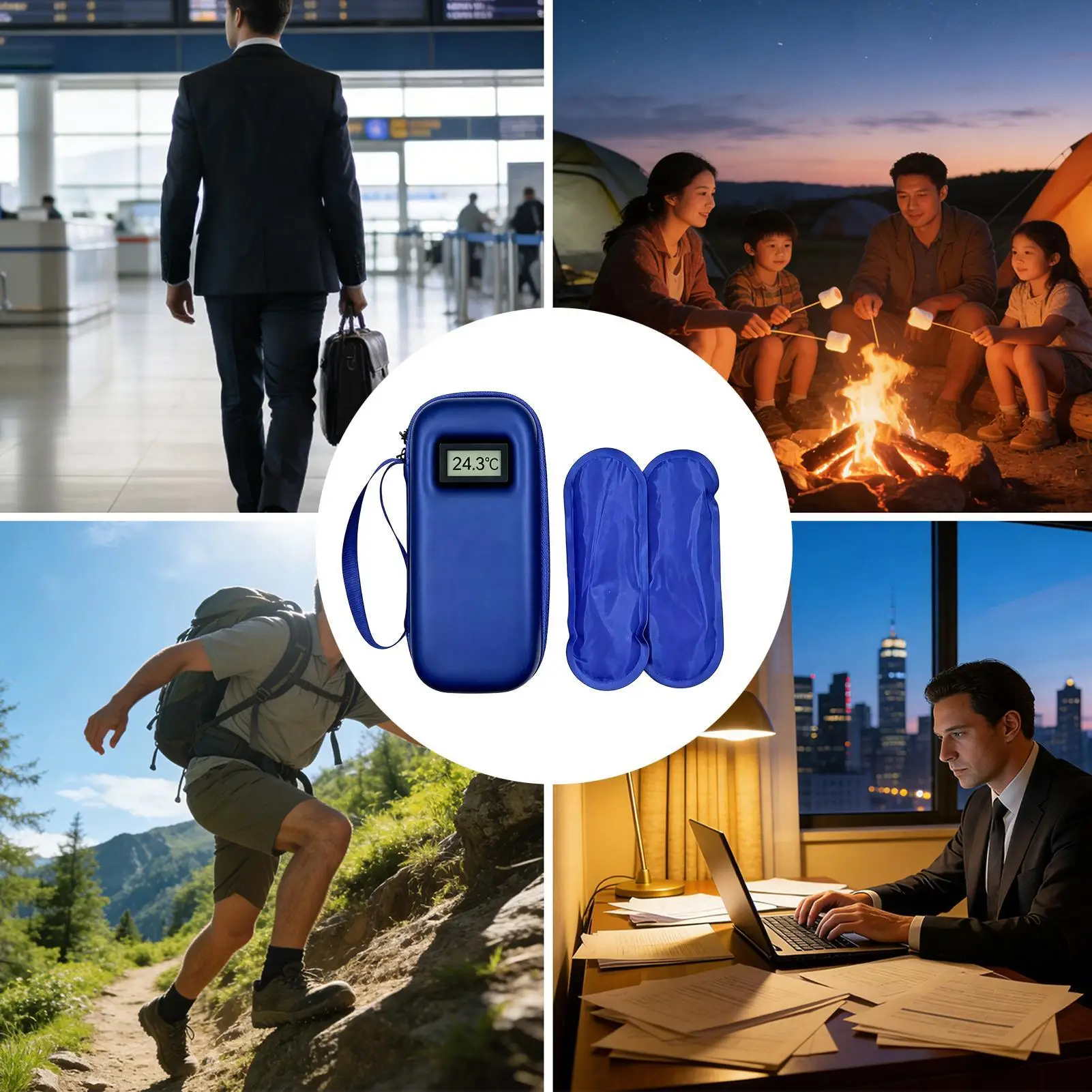 Travel Cooler Case With Temp Display Waterproof Storage Case Insulated Cooler Bag With 2 Ice Packs For Outdoor Travel Camping
Travel Cooler Case With Temp Display Waterproof Storage Case Insulated Cooler Bag With 2 Ice Packs For Outdoor Travel Camping