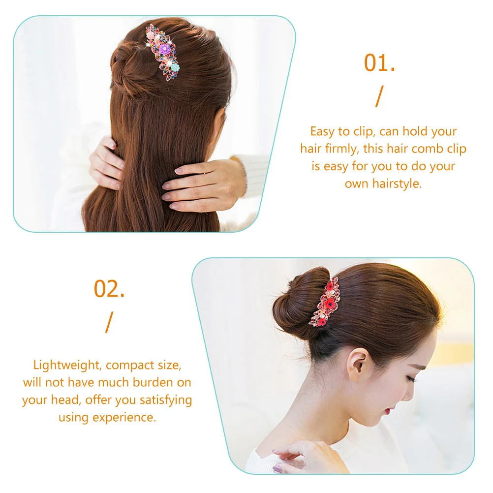 2Pcs Rhinestone Hair Comb Clip Flower Design Women Headdress for Bridal Wedding Party Prom Date Compact Lightweight Comfortable
2Pcs Rhinestone Hair Comb Clip Flower Design Women Headdress for Bridal Wedding Party Prom Date Compact Lightweight Comfortable