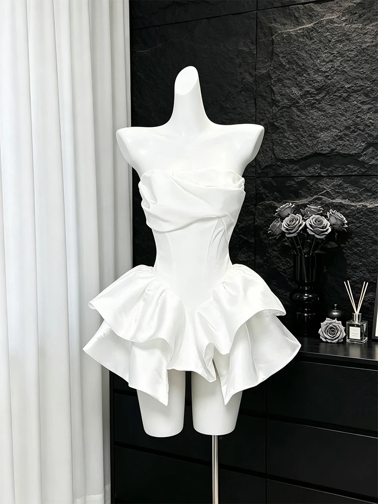 Elegant White Strapless Dress Women's High-End Sensation Luxury Lady Birthday Party Gown Skirt Fashionable Zipper Style A-Lin...
Elegant White Strapless Dress Women's High-End Sensation Luxury Lady Birthday Party Gown Skirt Fashionable Zipper Style A-Lin...
