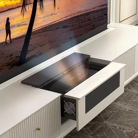 Hisense's screen-raising 100-inch laser TV integrated cabinet fully automatic one-click lifting home invisible laser cinema