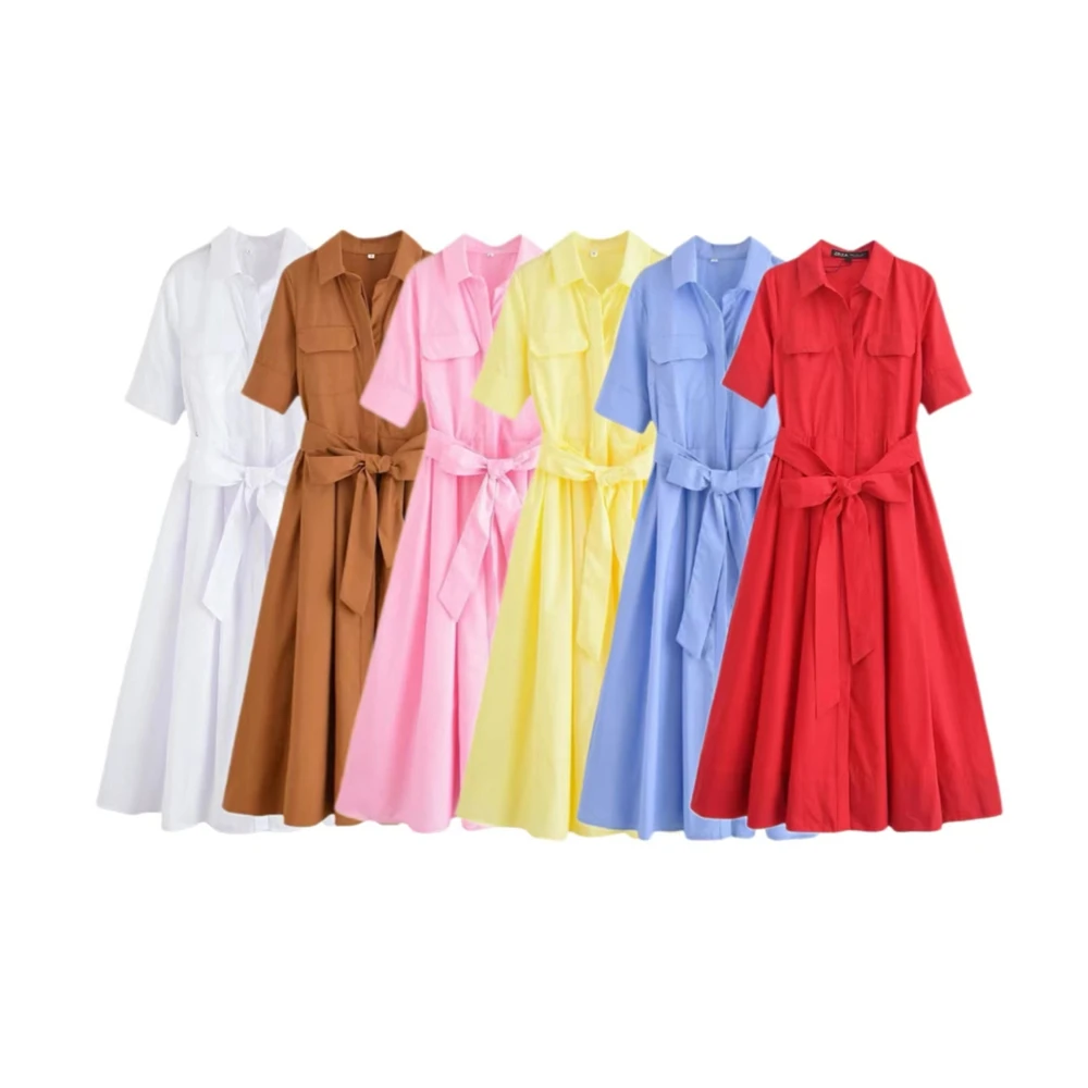 Taop&Za Women's 2025 Summer New Fashion All-match Short Sleeve Temperament Poplin Dress 2640360
Taop&Za Women's 2025 Summer New Fashion All-match Short Sleeve Temperament Poplin Dress 2640360