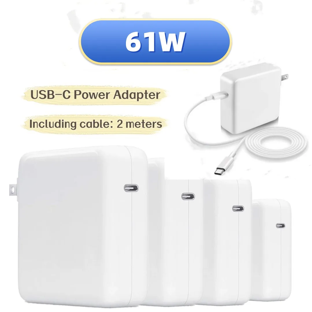 Зарядное устройство для MacBook Pro USB C 61 Вт для MacBook Air, совместимое с iPad Pro 12,9/11 дюймов HP Lenovo, зарядный кабель 2 м USB C-C
Зарядное устройство для MacBook Pro USB C 61 Вт для MacBook Air, совместимое с iPad Pro 12,9/11 дюймов HP Lenovo, зарядный кабель 2 м USB C-C