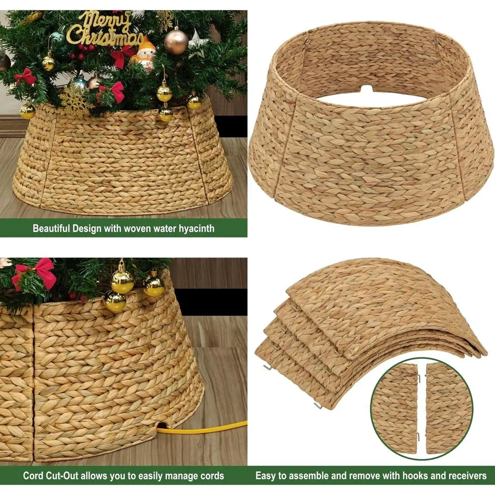 Натуральная плетеная юбка для рождественской елки и чехол-стойка, 36 дюймов
Натуральная плетеная юбка для рождественской елки и чехол-стойка, 36 дюймов