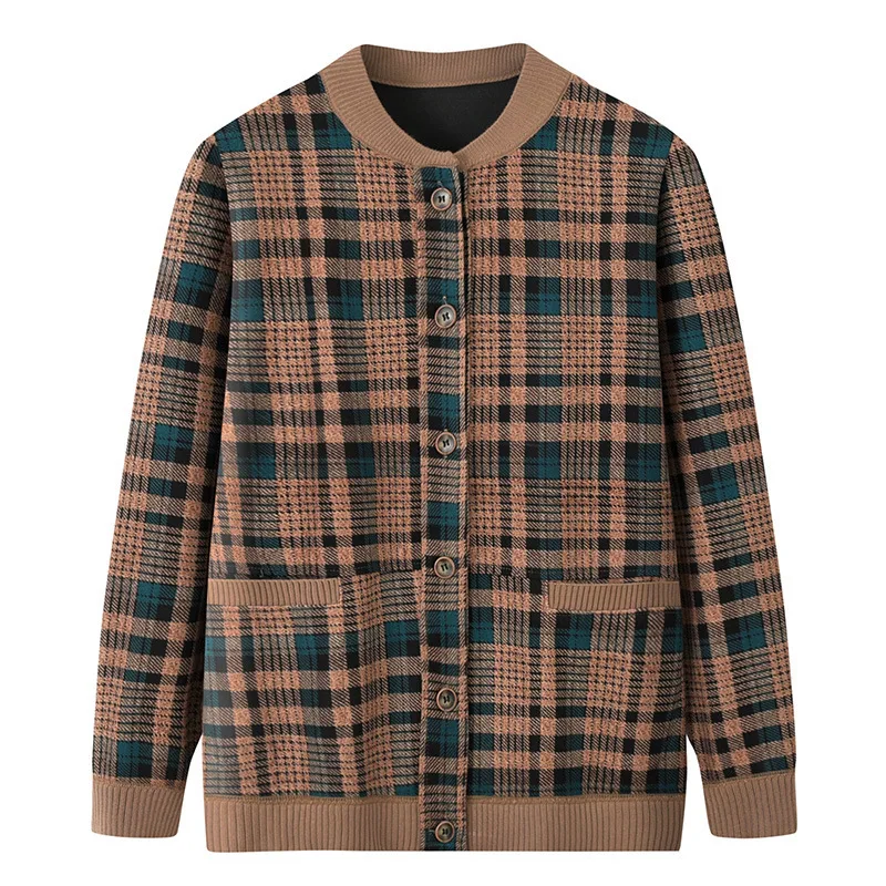 Knitted Woman Clothes Spring Autumn Coat Temperament Short Top for Middle Aged Mother Jacket Plaid Women's Sweater Cardigan
Knitted Woman Clothes Spring Autumn Coat Temperament Short Top for Middle Aged Mother Jacket Plaid Women's Sweater Cardigan