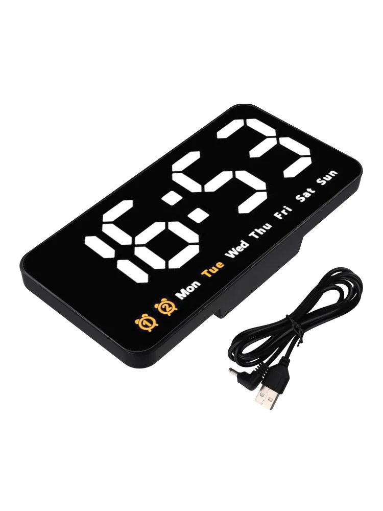 LED display alarm clock with temperature display three level brightness adjustment and two installation methods
LED display alarm clock with temperature display three level brightness adjustment and two installation methods