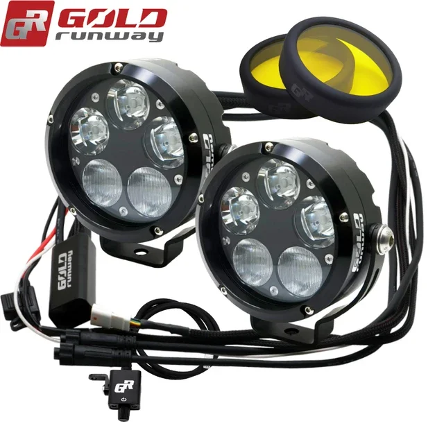 GOLDRUNWAY GR Black Aluminum Anodic Oxidation Wateaproof IP68 50W LED Headlights Motorcycle Lighting System
GOLDRUNWAY GR Black Aluminum Anodic Oxidation Wateaproof IP68 50W LED Headlights Motorcycle Lighting System