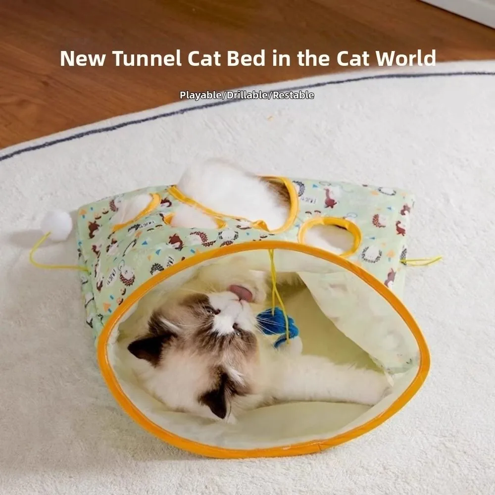 Bite Resistant Cat Toys Drill Bag Polyester Sound Paper Cat Tunnel Bag Exercising Hiding Training Collapsible
Bite Resistant Cat Toys Drill Bag Polyester Sound Paper Cat Tunnel Bag Exercising Hiding Training Collapsible