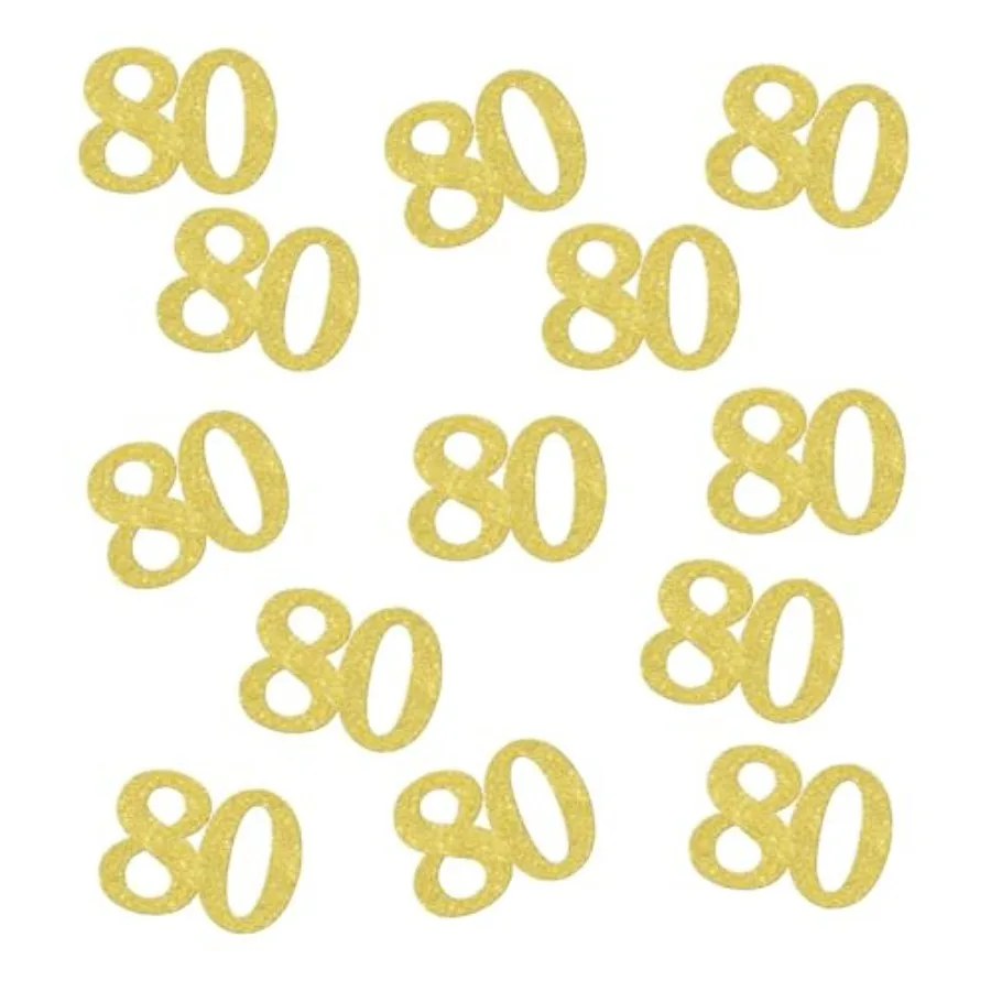 Double Side Gold Glitter Paper Numbrer 80 Confetti 80 Paper Scatter Table Confetti for 80th Birthday Party 80th Anniversary Par
Double Side Gold Glitter Paper Numbrer 80 Confetti 80 Paper Scatter Table Confetti for 80th Birthday Party 80th Anniversary Par
