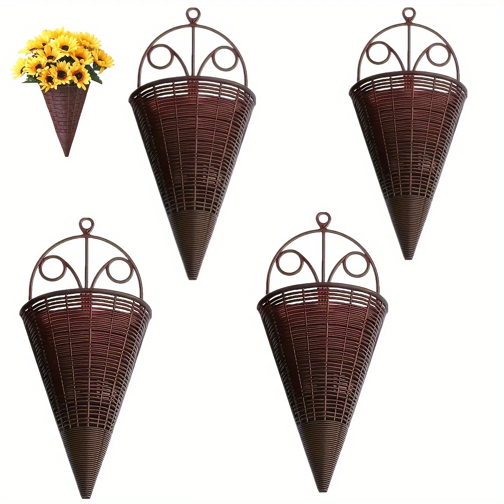 Hanging Vase Flower Basket,Wall-mounted Art Rattan Woven Wall Hanging Flower Device, Indoor Decoration Hanging Flower Pot Holder
Hanging Vase Flower Basket,Wall-mounted Art Rattan Woven Wall Hanging Flower Device, Indoor Decoration Hanging Flower Pot Holder