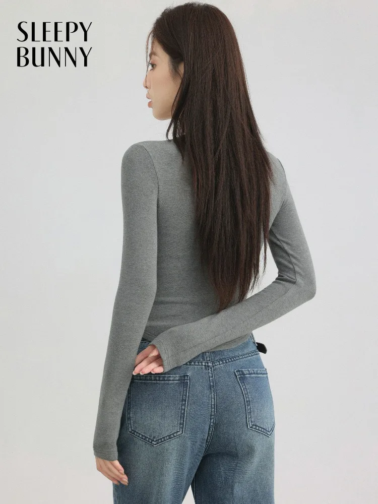 Stylish Slim Fit Long Sleeve T-Shirt Elastic Cutout Twist Design Top Trendy Round Neck Pullover Women Autumn Casual Daily Wear
Stylish Slim Fit Long Sleeve T-Shirt Elastic Cutout Twist Design Top Trendy Round Neck Pullover Women Autumn Casual Daily Wear
