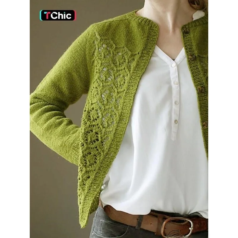 Women's Knitted Cardigan Hollow out Design Spring Fashion Ladies' Sweater Comfortable Fit Casual Wear Outerwear
Women's Knitted Cardigan Hollow out Design Spring Fashion Ladies' Sweater Comfortable Fit Casual Wear Outerwear