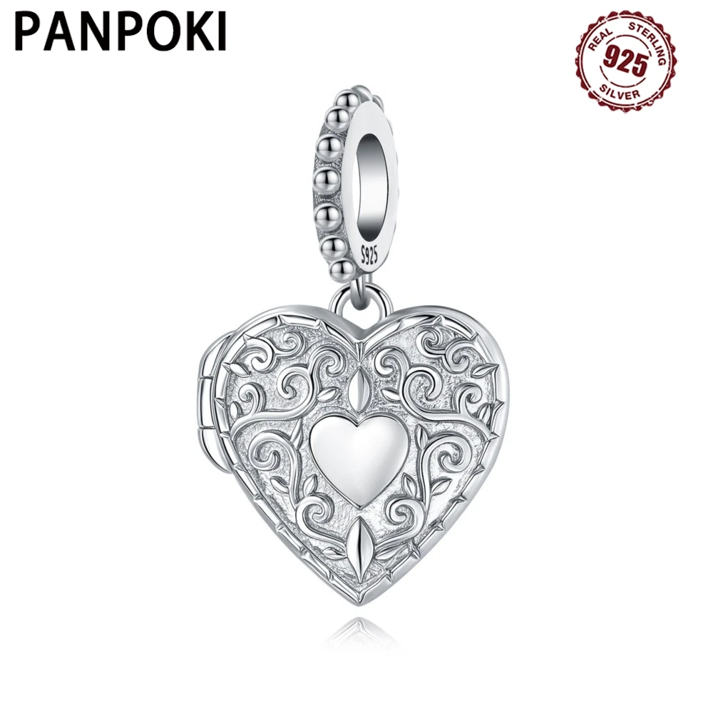 PANPOKI 925 Sterling Silver Vintage Carved Love Box Original Pendants Bracelet Charms Jewelry Party Beads DIY Trendy Gifts
PANPOKI 925 Sterling Silver Vintage Carved Love Box Original Pendants Bracelet Charms Jewelry Party Beads DIY Trendy Gifts
