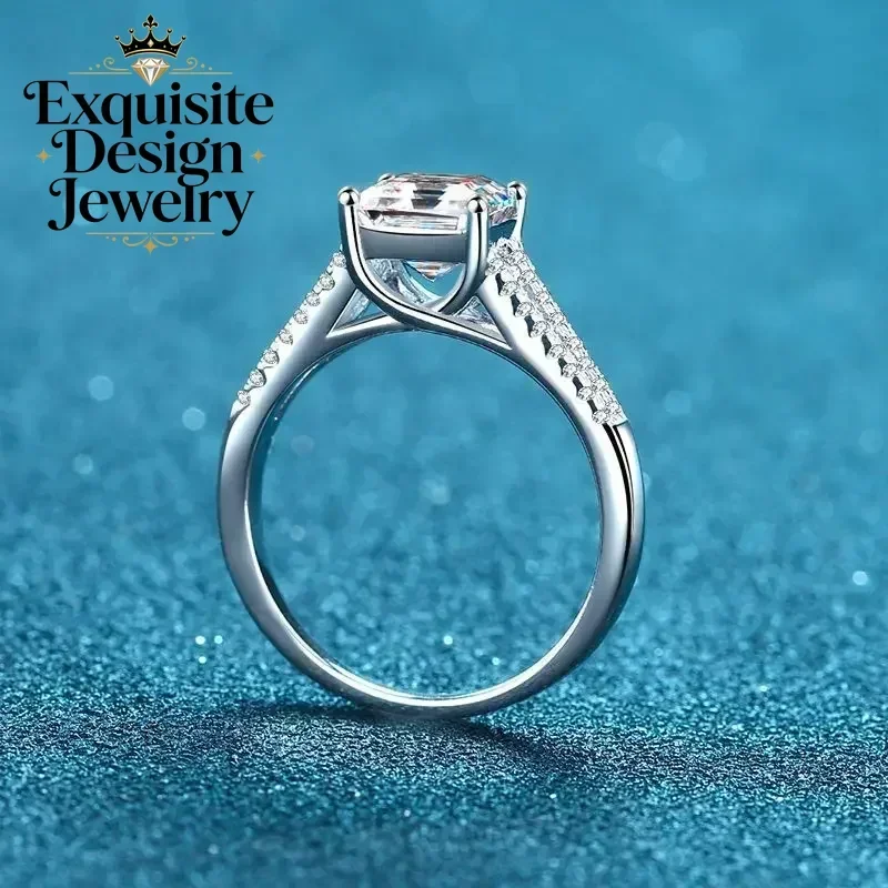 Luxury 2ct Asscher Cut Moissanite Wedding Band Micro Embedded Diamond Platinum PT950 Engagement Ring for Women Glamorous Jewelry
Luxury 2ct Asscher Cut Moissanite Wedding Band Micro Embedded Diamond Platinum PT950 Engagement Ring for Women Glamorous Jewelry