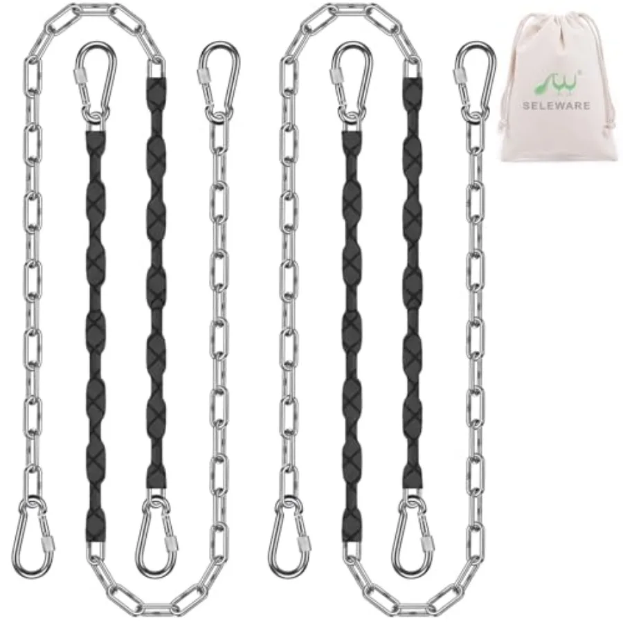 For kids tree swings, hammocks, punching bags indoor/outdoor gym: 4 pcs 65 stainless steel hanging chains, 1000LB capacity, sil
For kids tree swings, hammocks, punching bags indoor/outdoor gym: 4 pcs 65 stainless steel hanging chains, 1000LB capacity, sil