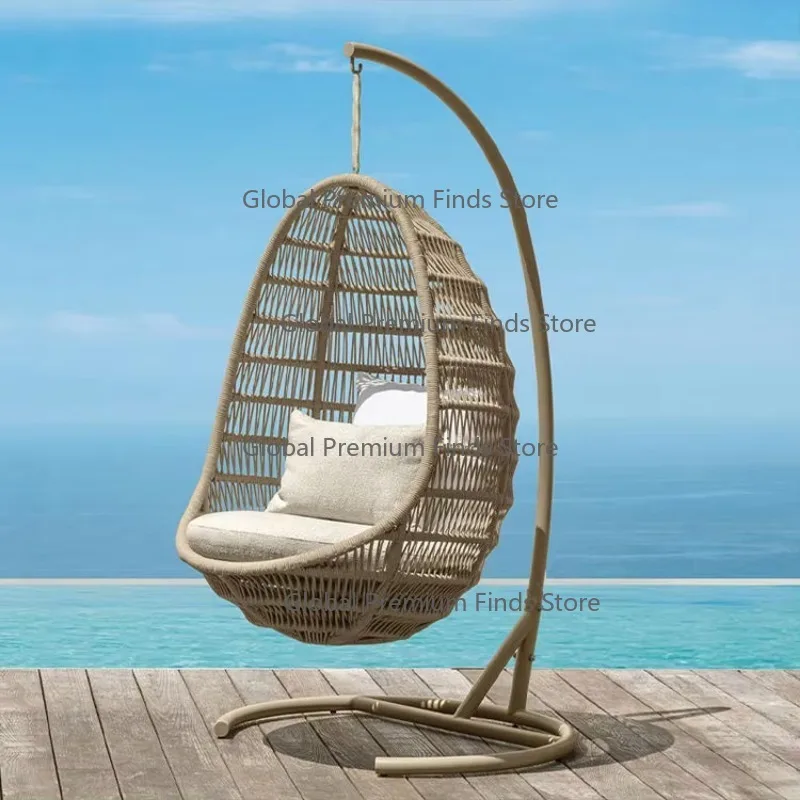 Modern Outdoor Aluminum Frame Furniture Courtyard Single Seat Rattan Chair Swing Set with Cushion
Modern Outdoor Aluminum Frame Furniture Courtyard Single Seat Rattan Chair Swing Set with Cushion