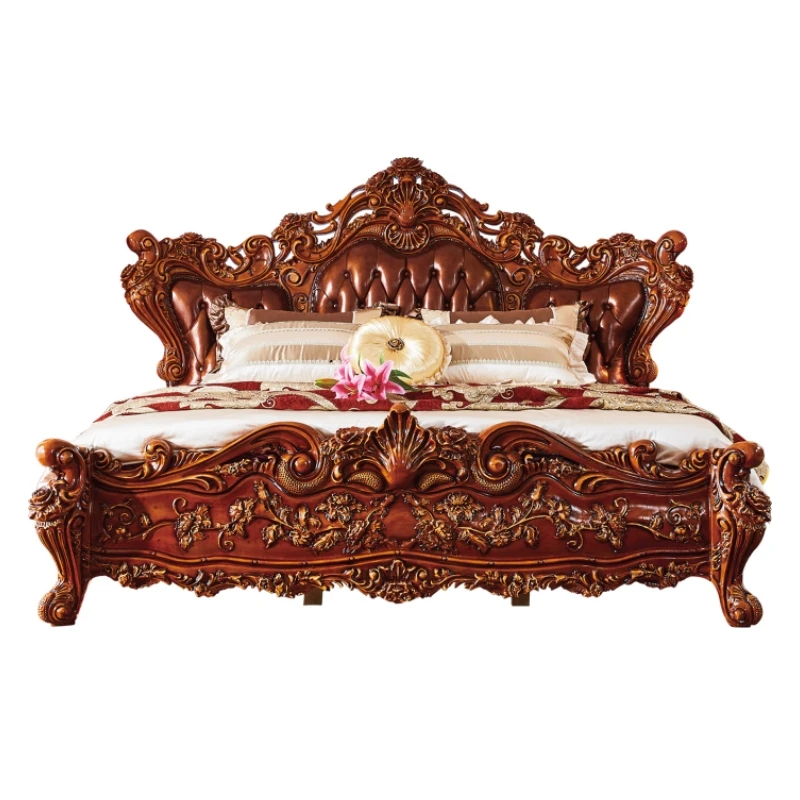ws-Royal Traditional Soft Bed Antique Comfortable Solid Wood Hand Carved Bedroom Furniture Customized Size Wooden Bed@
ws-Royal Traditional Soft Bed Antique Comfortable Solid Wood Hand Carved Bedroom Furniture Customized Size Wooden Bed@