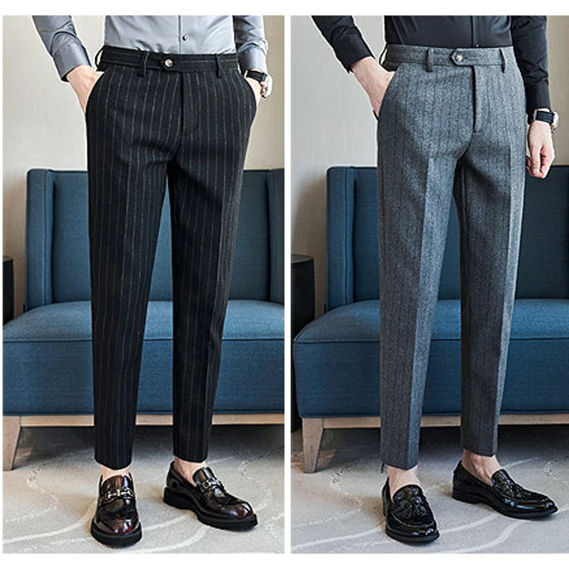 2025 Fall/winter High-end Light Luxury 23% Wool Suit Pants for Men, Brushed Fabric Vertical Stripe Fashion Men's Casual Trousers
2025 Fall/winter High-end Light Luxury 23% Wool Suit Pants for Men, Brushed Fabric Vertical Stripe Fashion Men's Casual Trousers