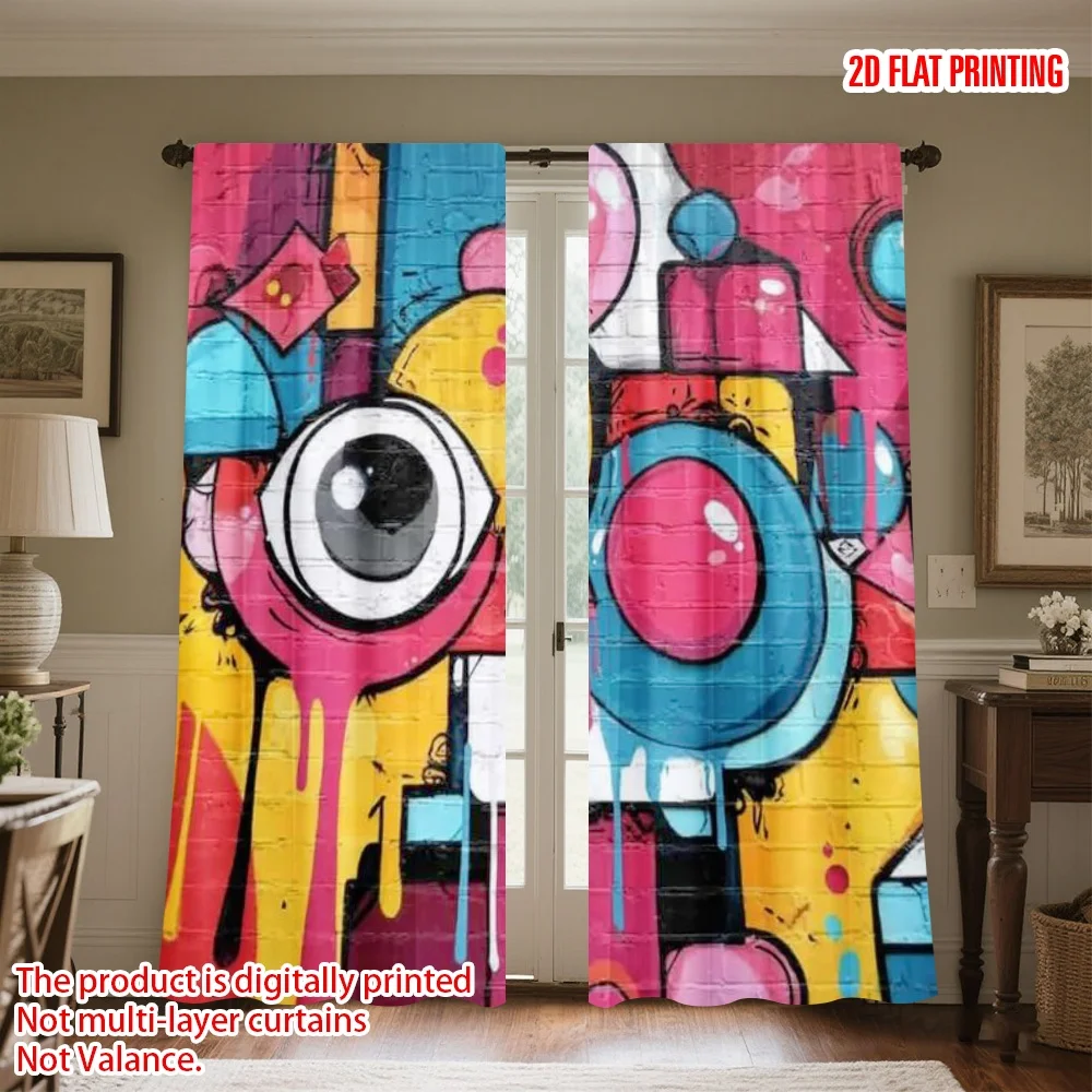 2D flat printing 2pcs Curtain Drapes Colorful Dripping Balloons Digital Printed Polyester Drapes Party Decorations Perfect for
2D flat printing 2pcs Curtain Drapes Colorful Dripping Balloons Digital Printed Polyester Drapes Party Decorations Perfect for
